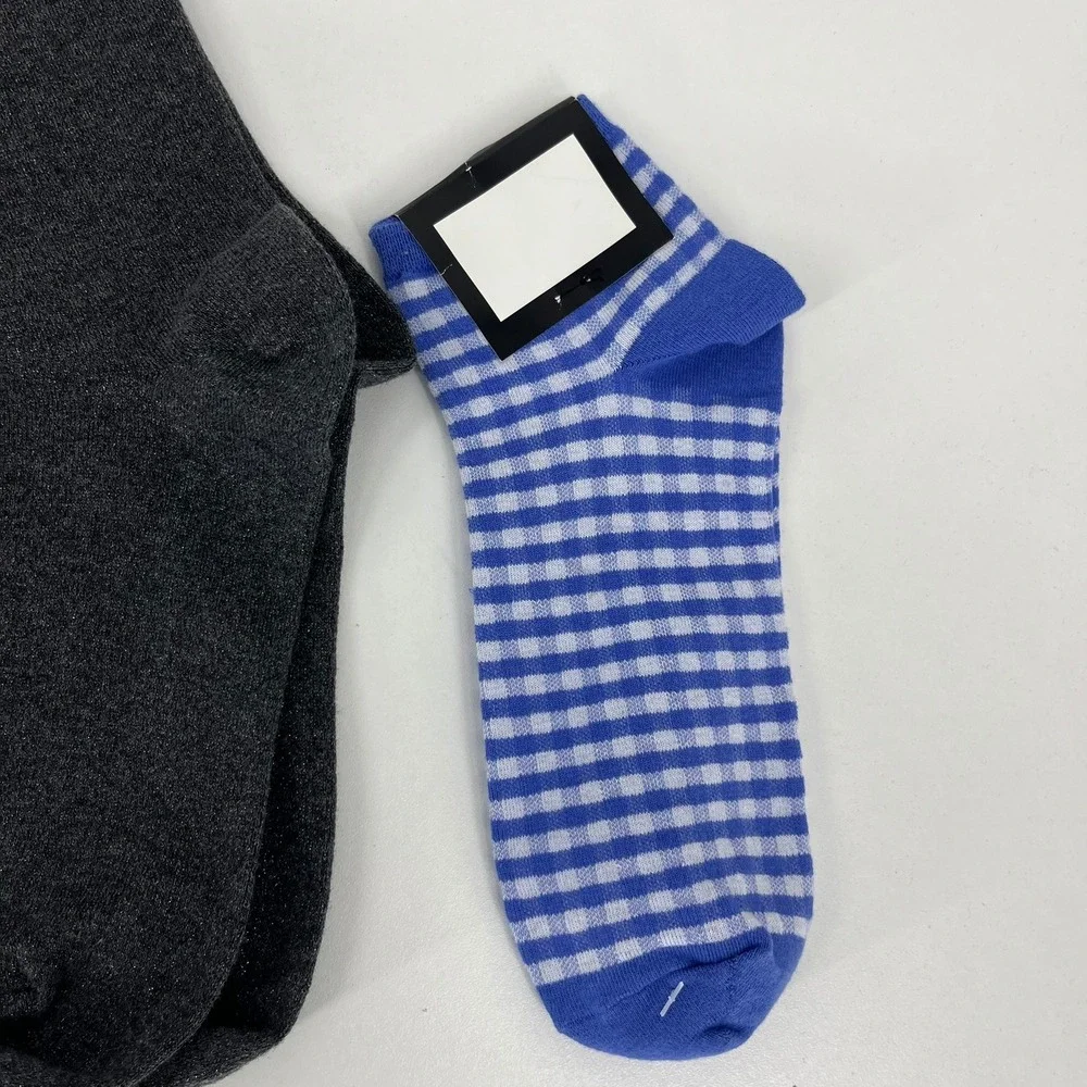Banana Republic Womens Socks Multi Pack No Show Bootie Crew Gingham Polka Dot